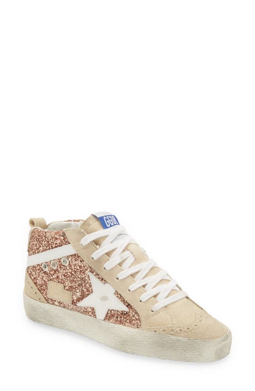 Golden Goose Mid Star Classic Sneakers In Peach/pearl/white