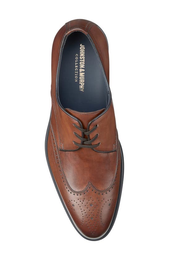 Johnston & Murphy Collection Flynch Wingtip Loafer In Tan Italian Calfskin