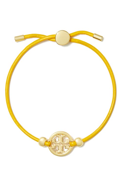 Tory Burch Miller Logo Slider Bracelet In Gold