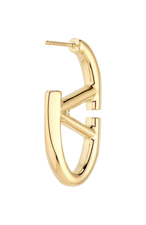 Shop Valentino Garavani Vlogo Bold Edition Hoop Earrings In Cs4 Oro 18