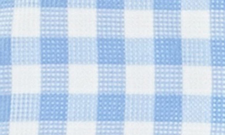 Shop English Factory Cuff Gingham Shorts In Blue