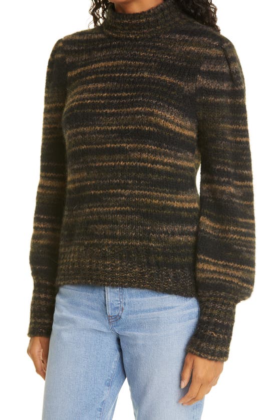 Shop Veronica Beard Alston Mock Neck Sweater In Black Multi