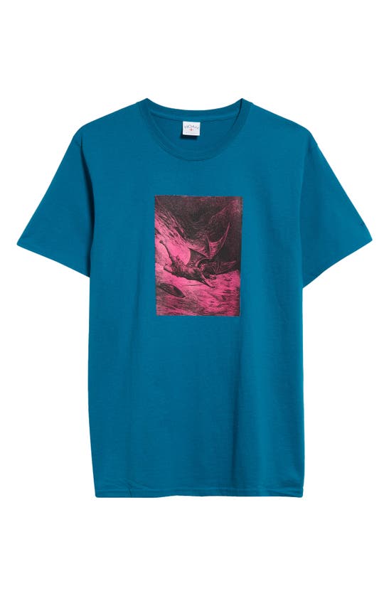 Shop Noah Get Back Up Graphic T-shirt In Teal