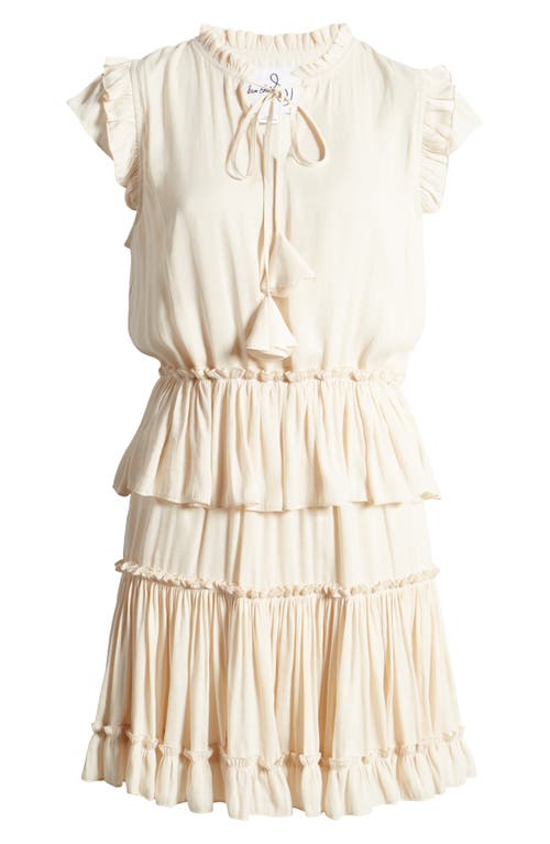 Shop Sam Edelman Tiered Ruffle Minidress In Champagne