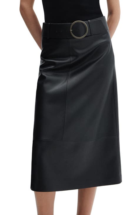 Women's Midi Leather & Faux Leather Skirts | Nordstrom