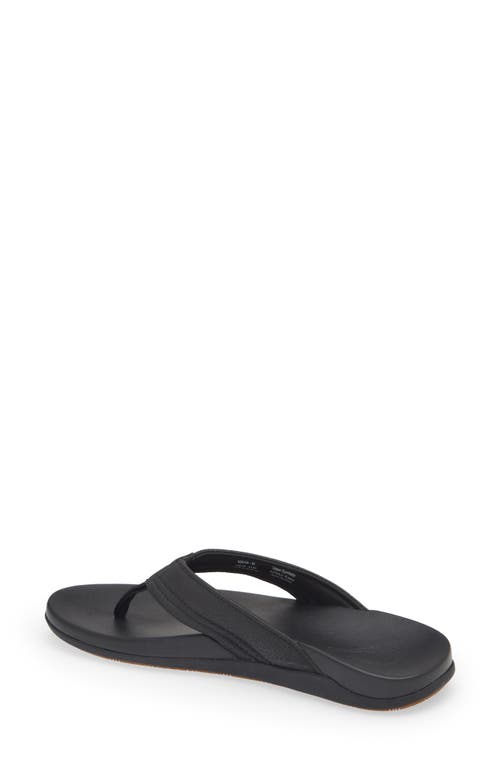 Shop Olukai Maha Flip Flop In Black/black