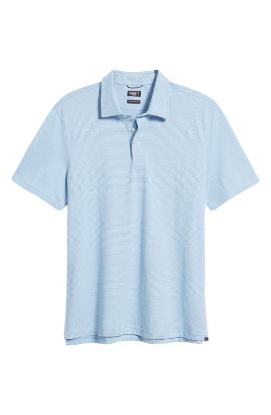 Faherty Relaxed Fit Movement Pique Polo Shirt In Clean Lake