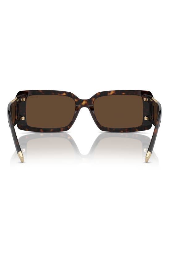 Tiffany & Co Womens Brown Tf4197 Rectangle-frame Tortoiseshell Acetate Sunglasses In Havana