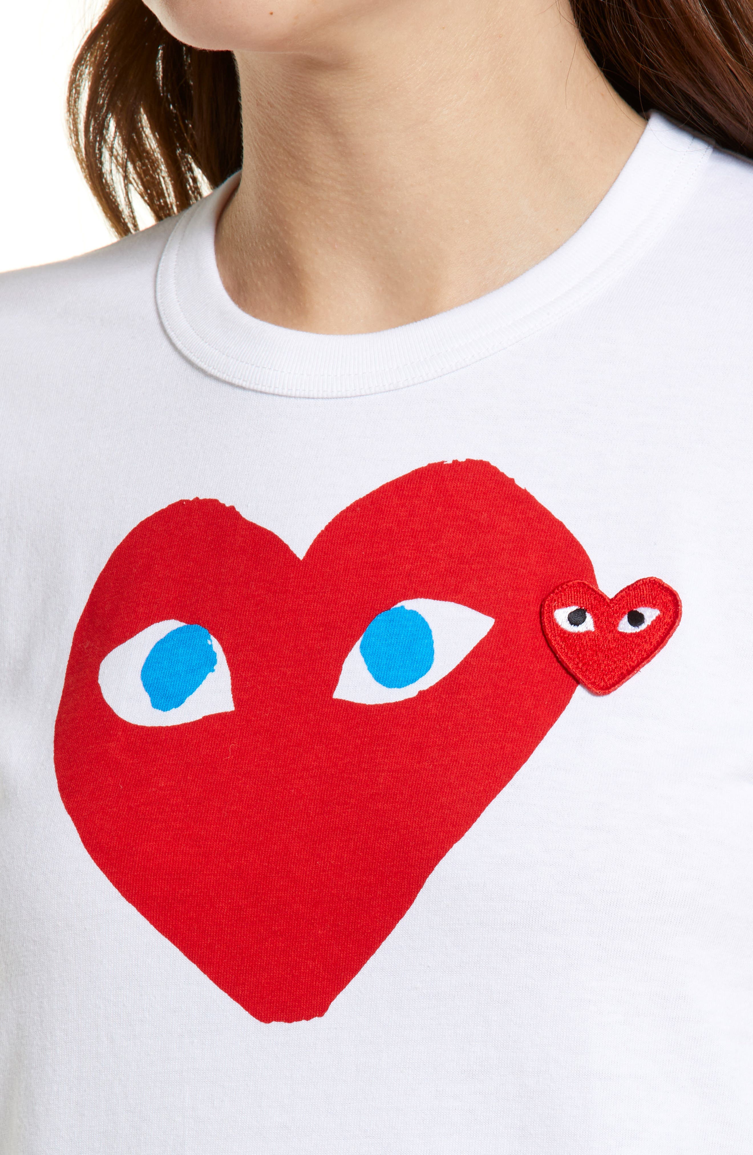 heart face graphic tee