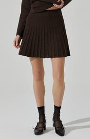 ASTR the Label Marceline Pleated Knit Miniskirt