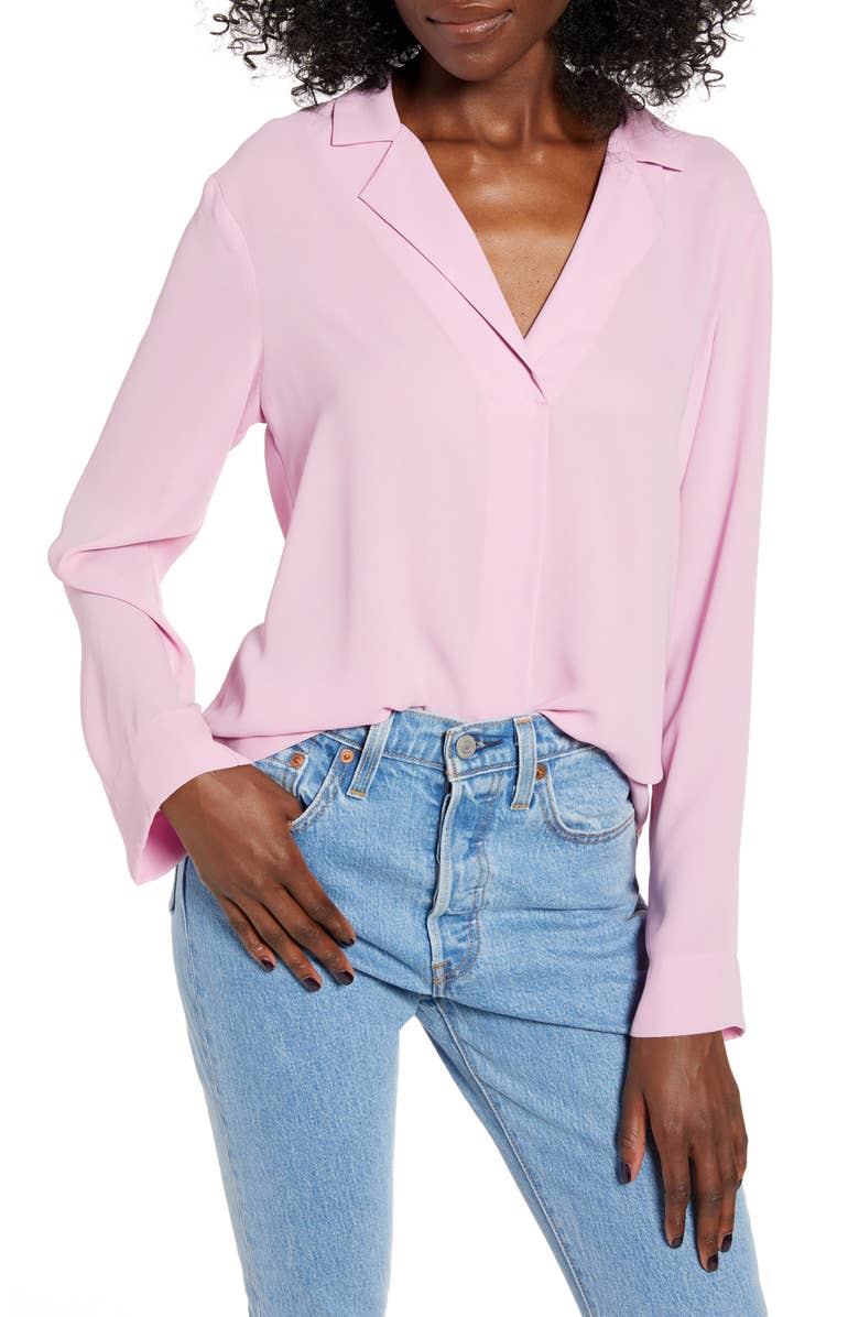 Harper Long Sleeve Top, Main, color, MAUVE MIST