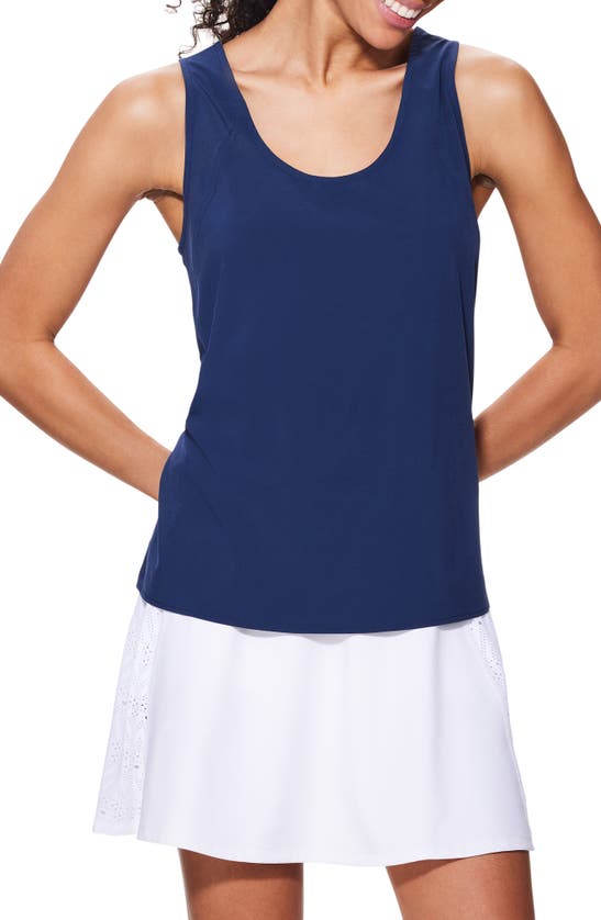 Nz Active By Nic+zoe Tech Stretch Seamed Performance Tank In Blue