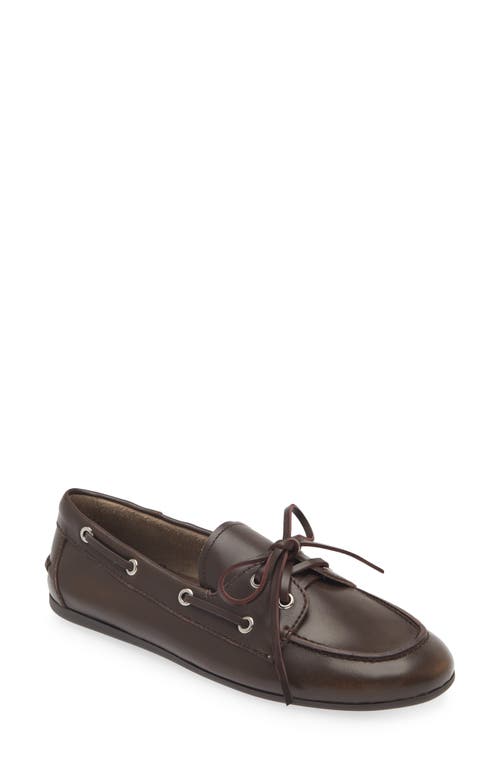 Shop Jeffrey Campbell Boast Boat Shoe In Brown Brush