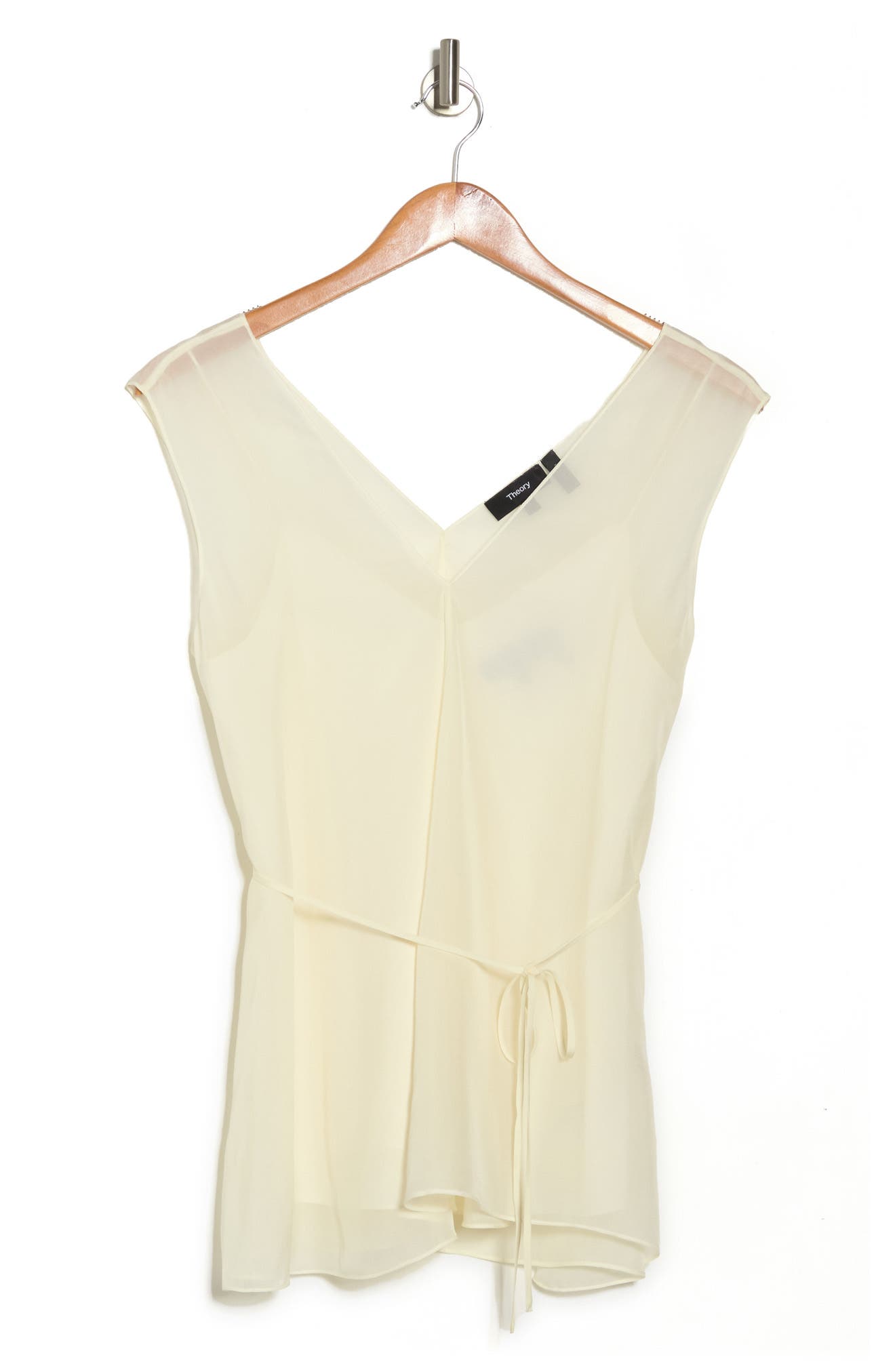 theory sleeveless silk blouse