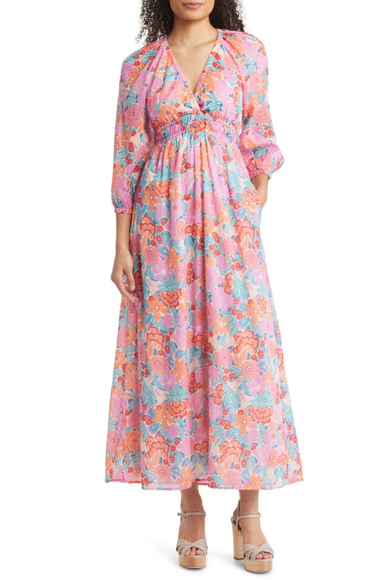 Banjanan Alana Floral Print Dress In Bloomsbury Dawn | ModeSens