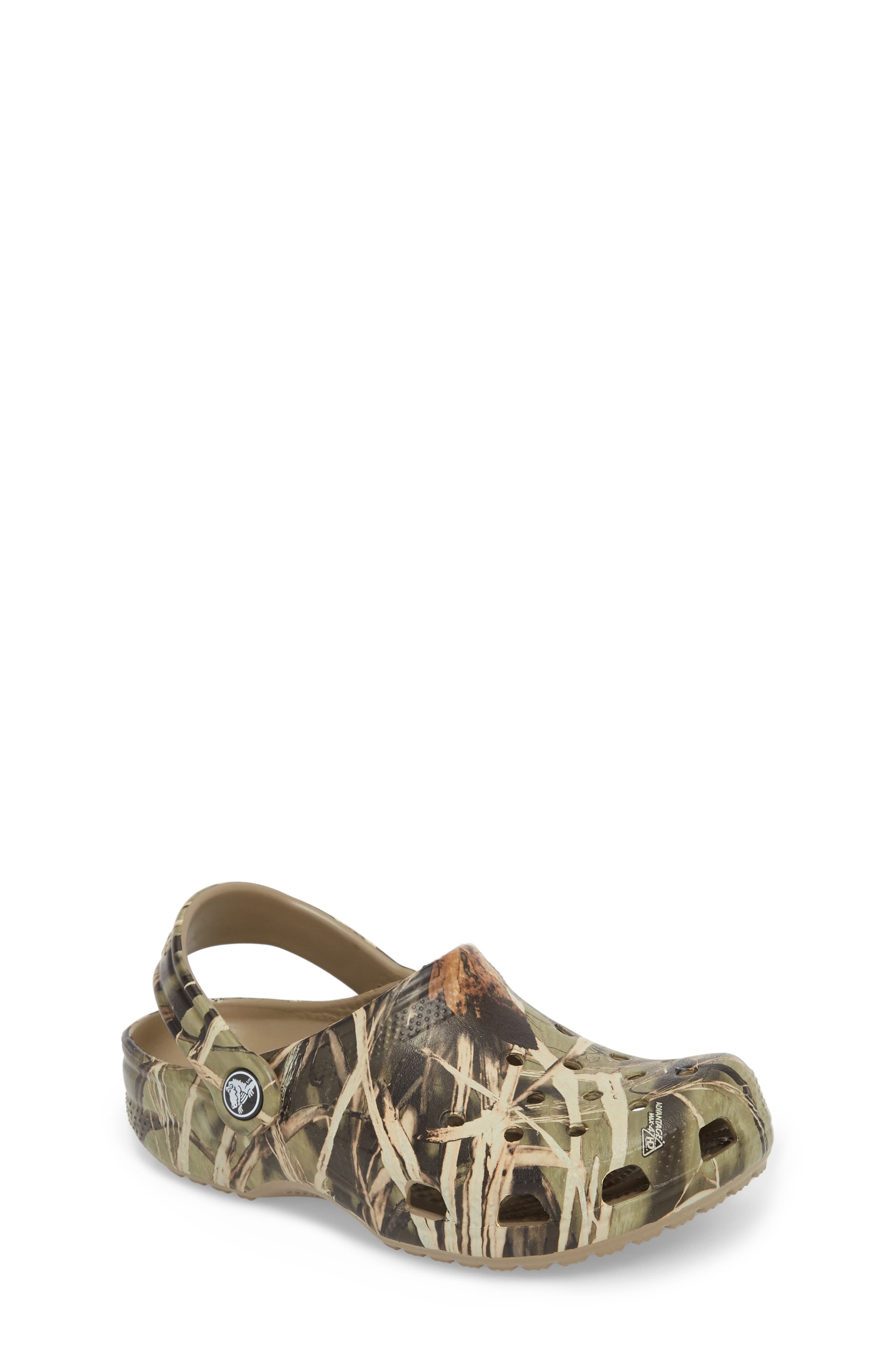 camo print crocs