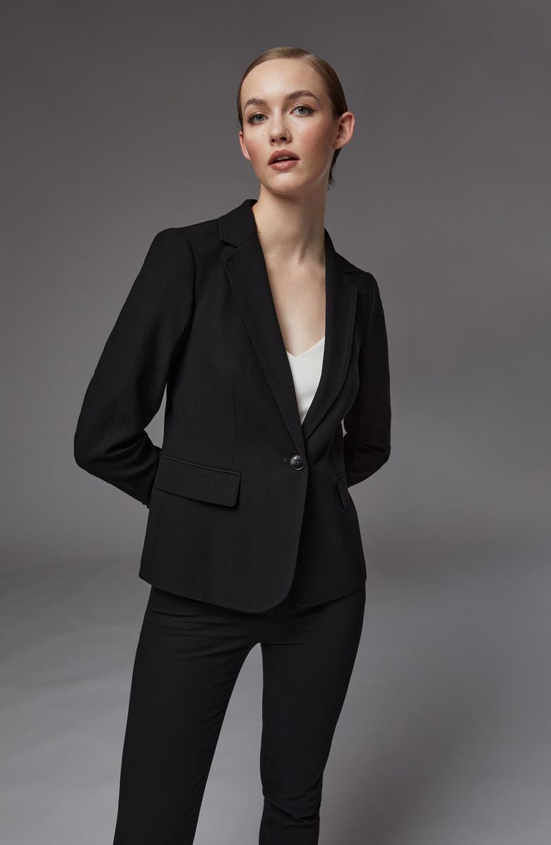 LK Bennett Wiley One-Button Crepe Blazer | Nordstrom