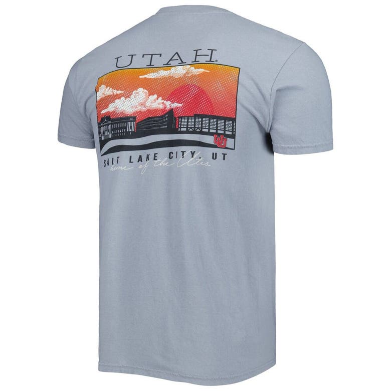 Shop Image One Gray Utah Utes Campus Scenery Comfort Color T-shirt