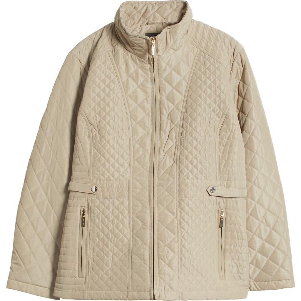 Gallery Water Resistant Quilted Jacket In Rattan