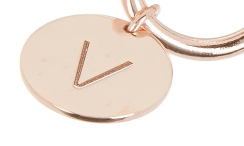 Meshmerise Love Knot Initial Bracelet In Rose-v