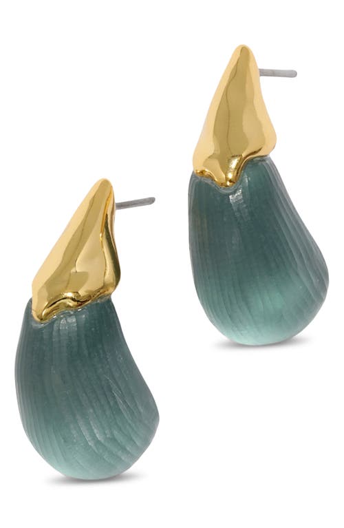 Shop Alexis Bittar Luminous Lucite® Drop Earrings In Teal Blue