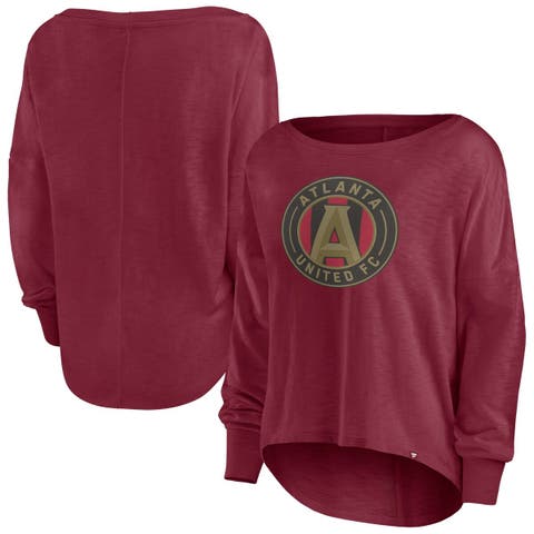Women's Fanatics Branded Red Atlanta United FC Corner Kick Long Sleeve Fashion T-Shirt