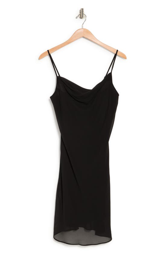 Tash And Sophie Chiffon Minidress In Black