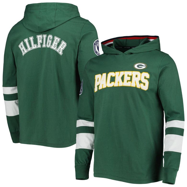 Green Bay Packers Tommy Hilfiger Alex Long Sleeve Hoodie T-Shirt