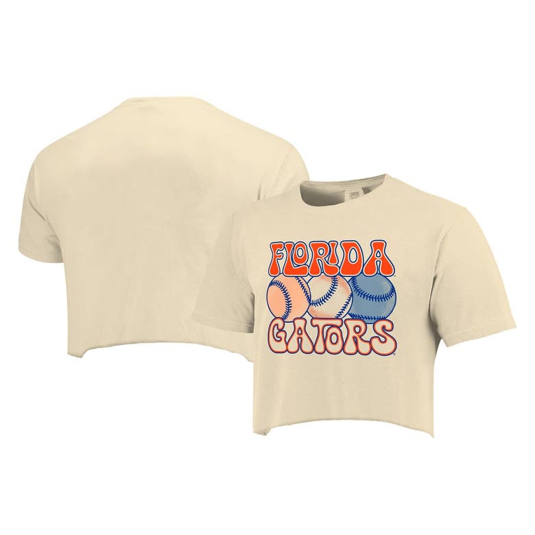 Shop Image One Natural Florida Gators Comfort Colors Baseball Cropped T-shirt