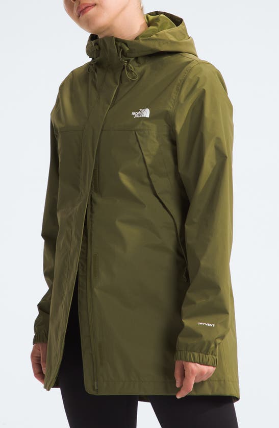 Shop The North Face Antora Waterproof Hooded Parka In Forest Olive