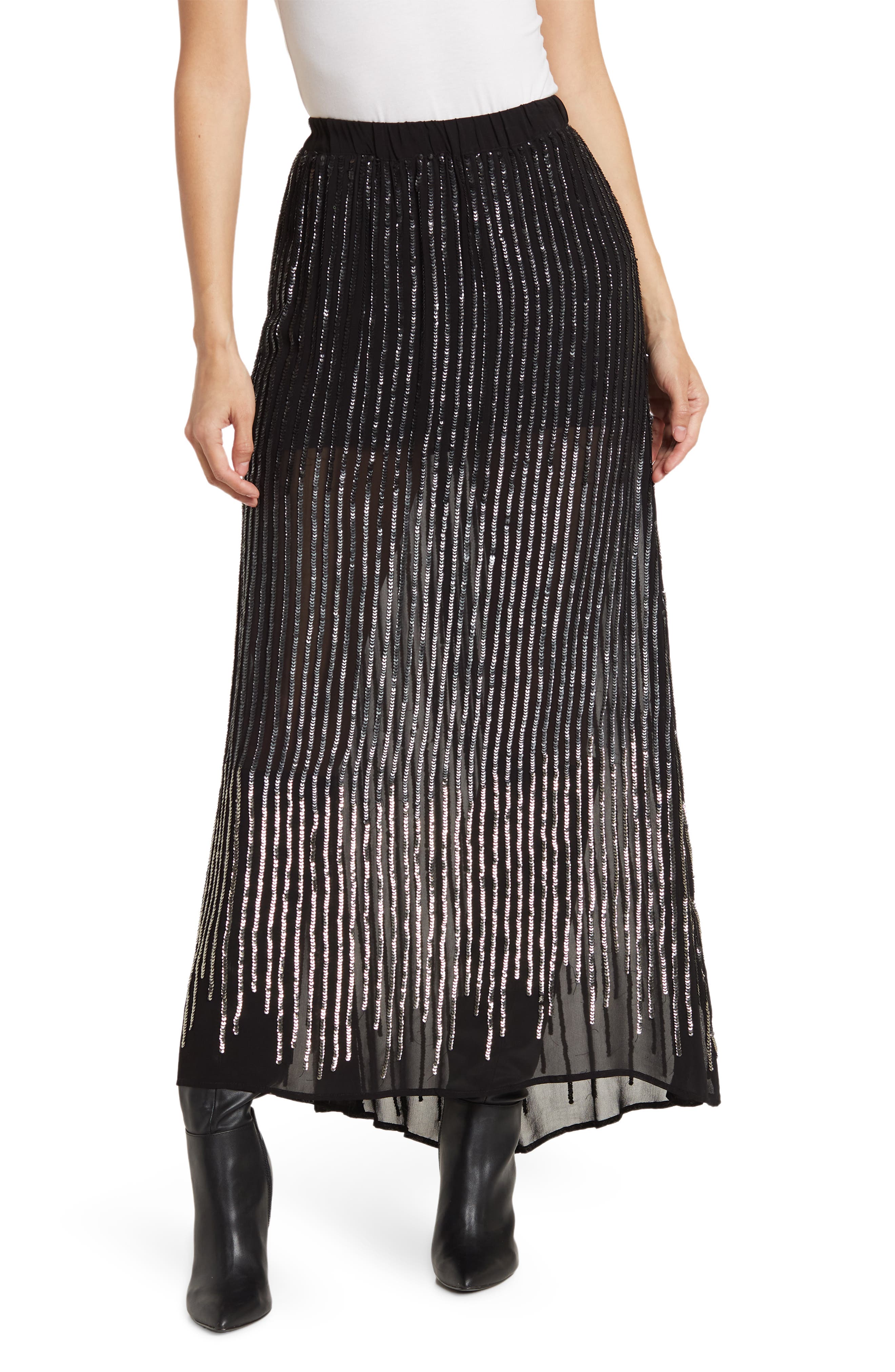 black fringe skirt nordstrom rack