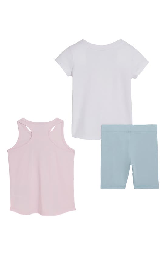 Shop Puma Kids' Performance T-shirt, Tank & Shorts 3-piece Set In White Traditional