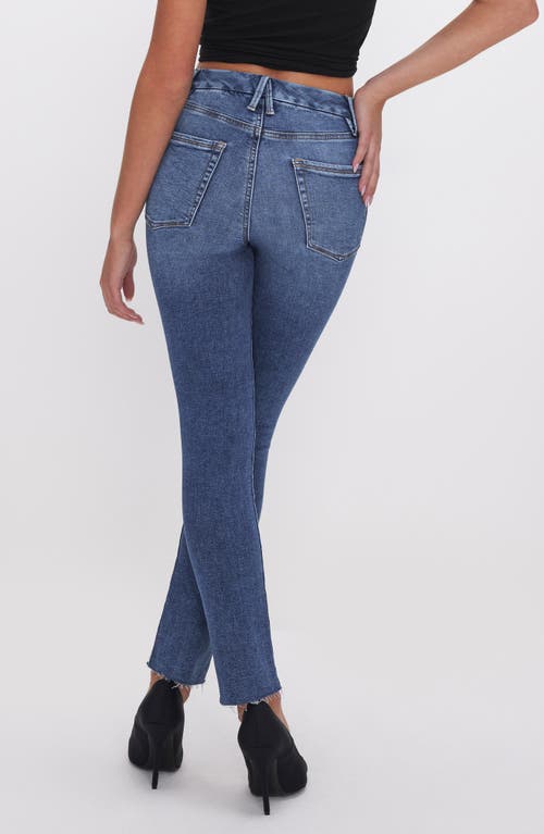 Good American Good Legs Raw Hem Cigarette Jeans In Indigo613