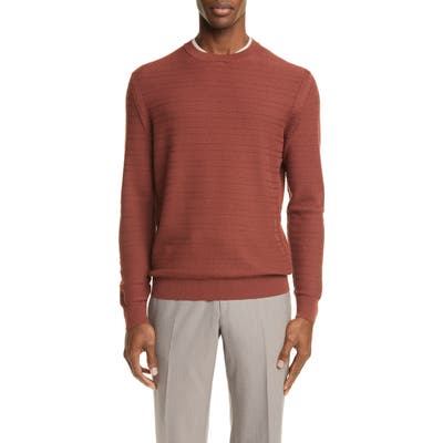 Ermenegildo Zegna High Performance Wool Crewneck Sweater, 4 US - Metallic