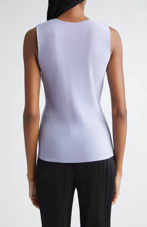 Shop Issey Miyake Pleats Please  Monthly Colors July Pleated Sleeveless Top In Light Blue