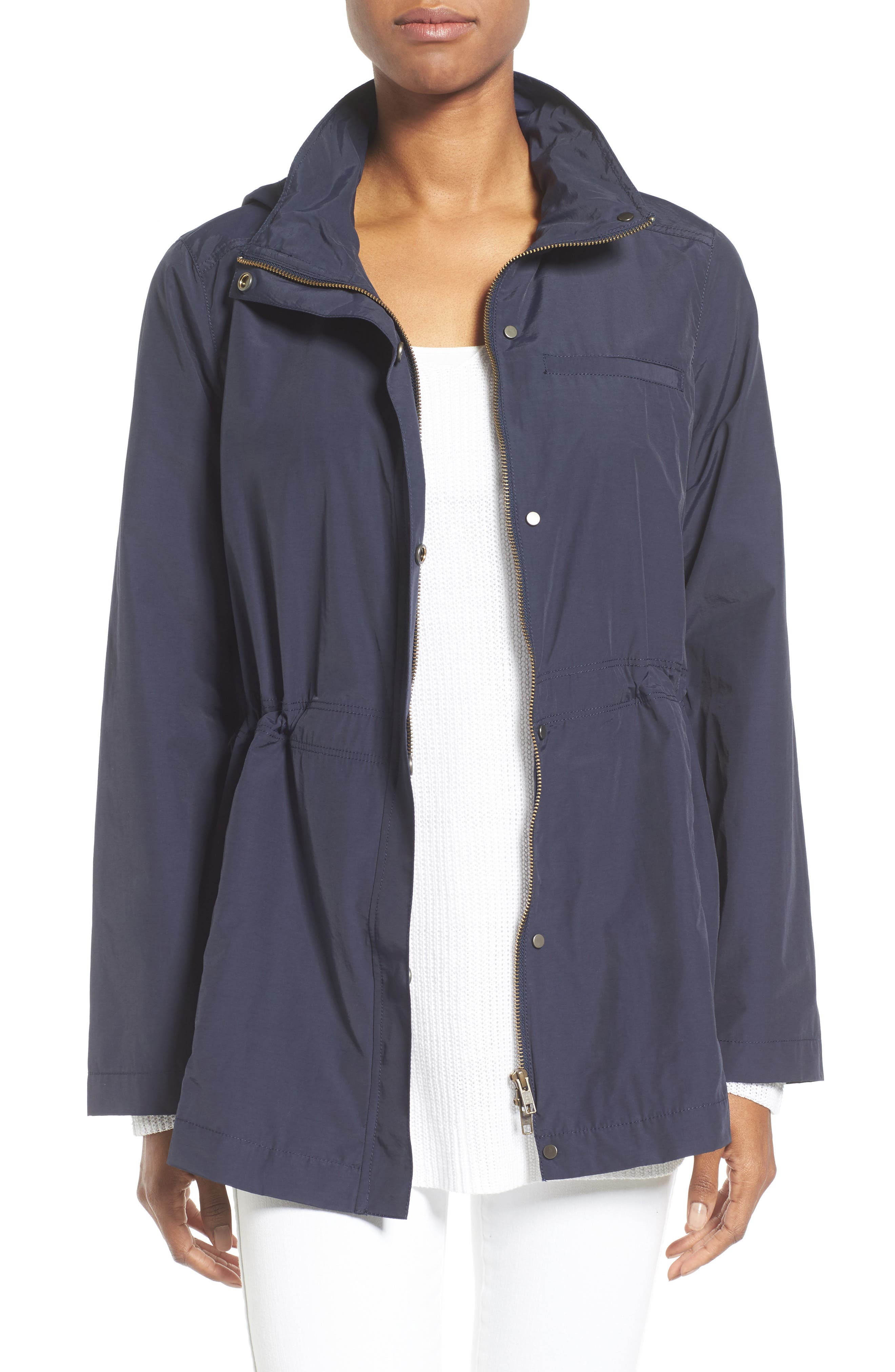 eileen fisher hooded puffer coat