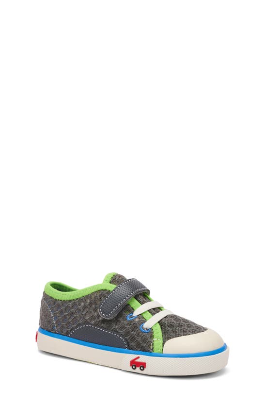 See Kai Run Kids' Saylor Sneaker In Gray/ Lime
