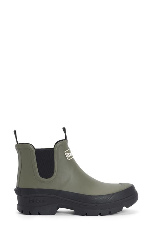 Shop Barbour Nimbus Waterproof Chelsea Rain Boot In Olive Green/black