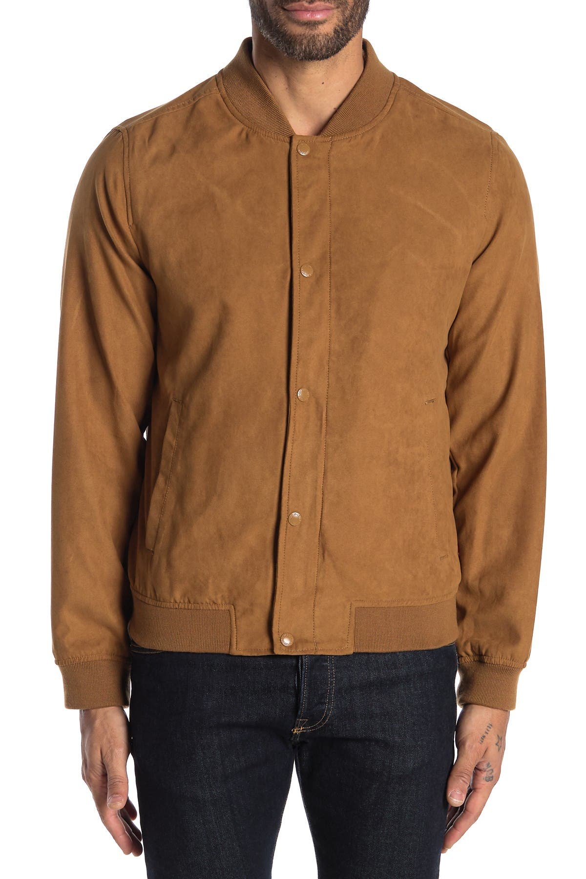 Levi's Faux Suede Varsity Bomber Jacket Nordstrom Rack
