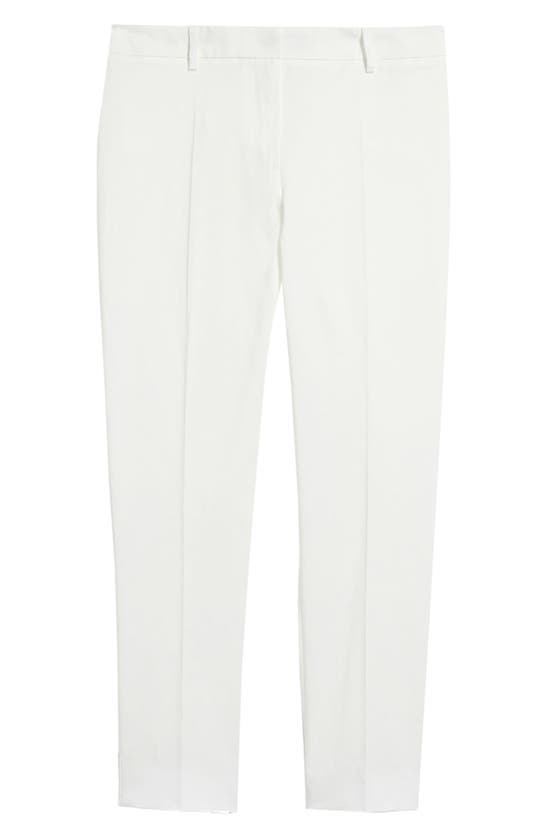 Shop Max Mara Cecco Stretch Cotton Ankle Pants In White