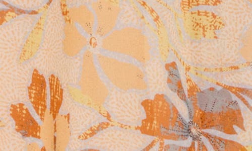 Joie Daisy Floral Long Sleeve Silk Top In Apricot Buff Multi