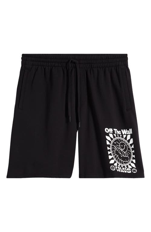 Vans Smiling Sun Fleece Sweat Shorts In Black