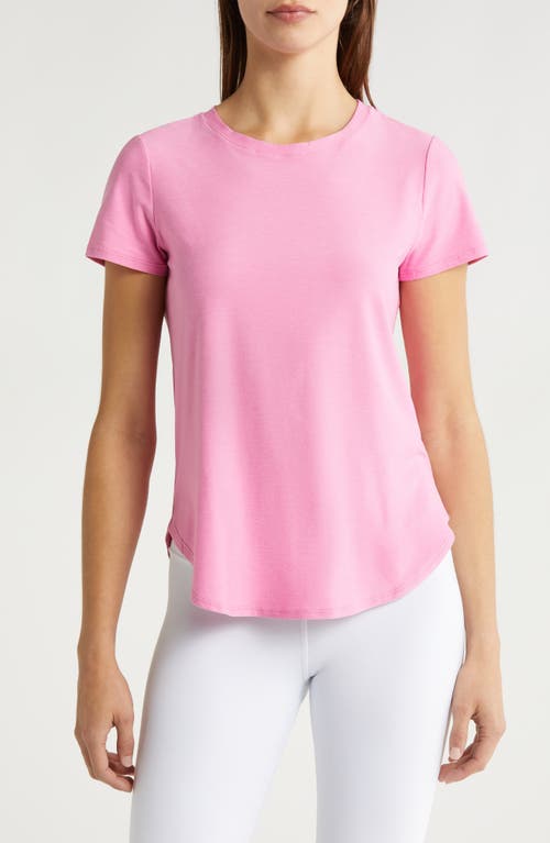 On the Down Low T-Shirt in Pink Bloom Heather