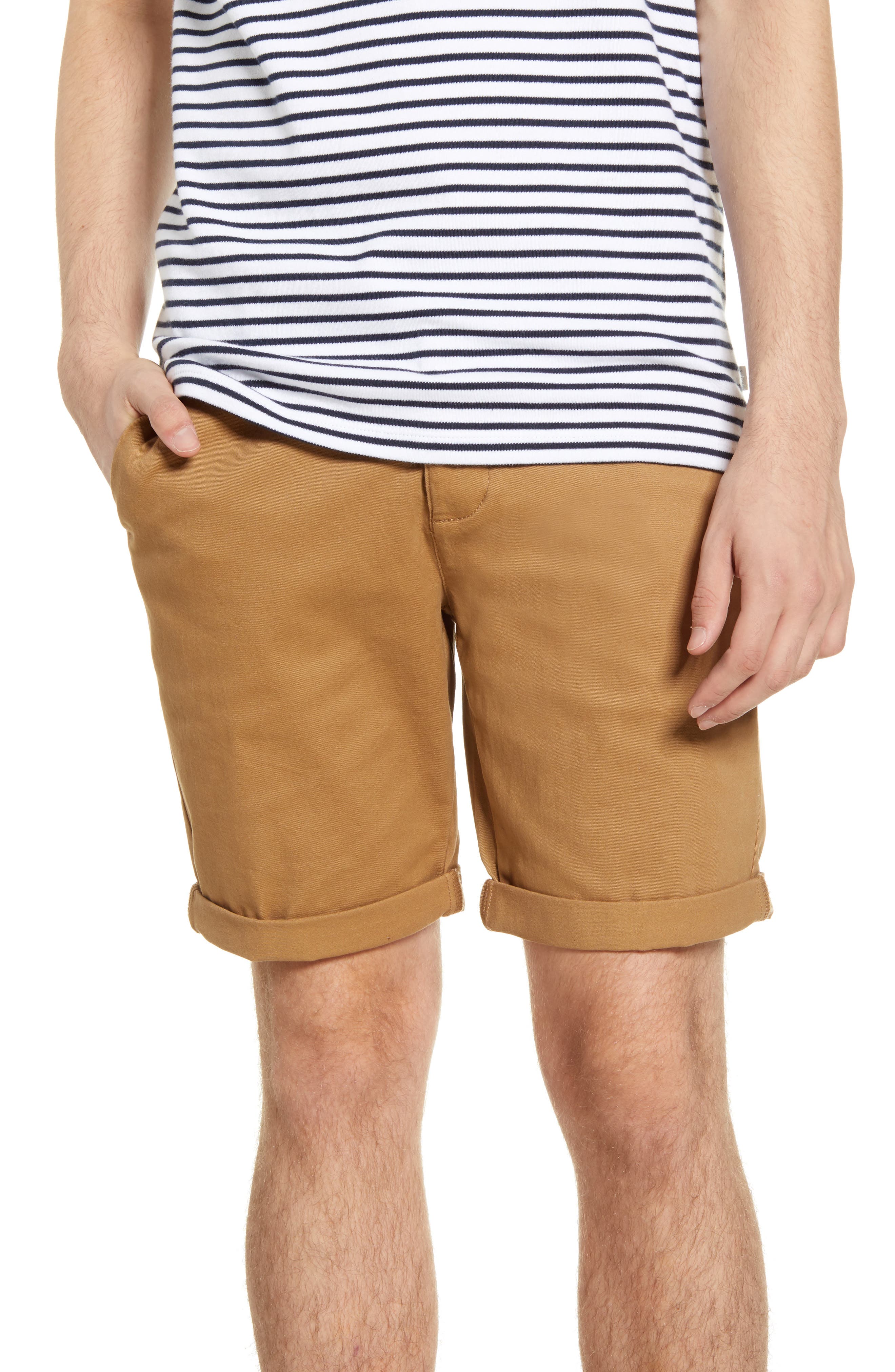 stretch skinny chino shorts