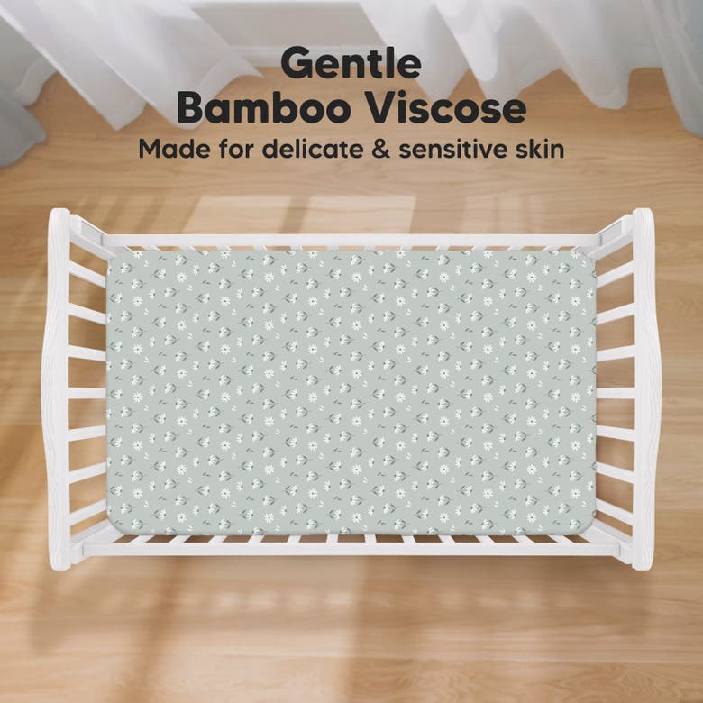 Keababies Soothe Fitted Mini Crib Sheet In Daisies