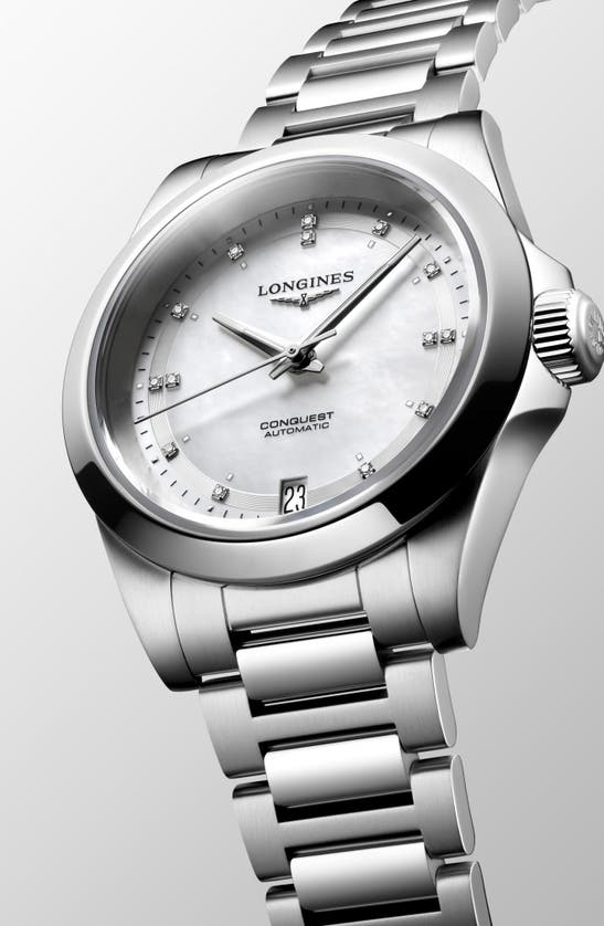 Longines Conquest Watch, 34mm In Silver