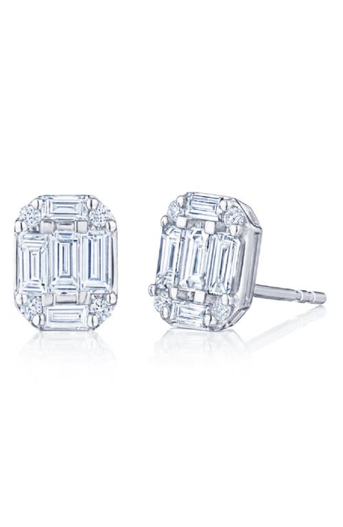 Kwiat Kwait Baguette Sunburst Diamond Stud Earrings in White Gold/Diamond at Nordstrom