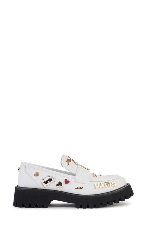 Shop Karl Lagerfeld Paris Gaston Lug Sole Loafer In Bright White