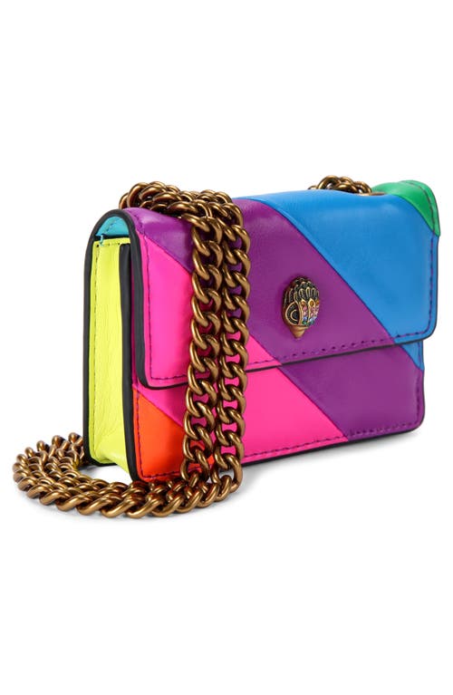 Shop Kurt Geiger London Micro Kensington Crossbody Bag In Purple Multi