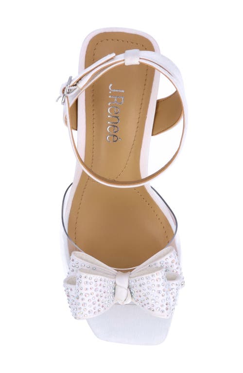 J. Reneé Nishia Ankle Strap Sandal In Clear/white